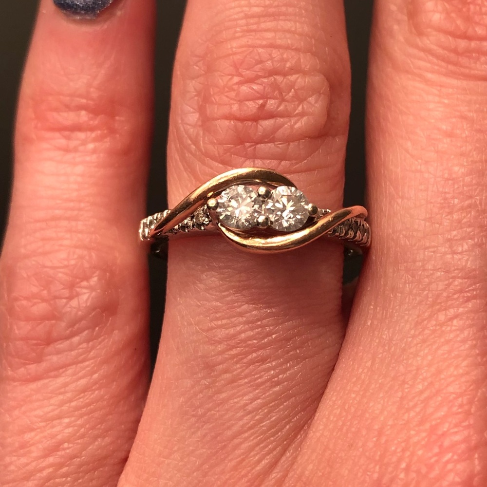1/2 CTW Diamond 14k gold Ever Us ring
